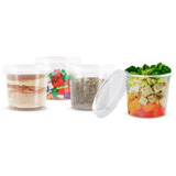 Combo 50un 250ml + 50un 500ml Pote Redondo P/ Caldos