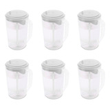 Combo 6 Jarra De Suco Agua Com Mexedor Mix 2l Tampa Atacado