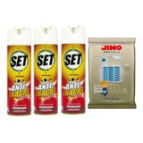 Combo Anti Traças Set Inset 3 Un + Cartela Jimo 1 Un