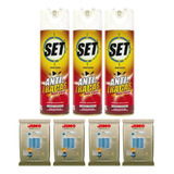 Combo Anti Traças Set Inset 3 Un + Cartela Jimo 4 Un