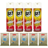 Combo Anti Traças Set Inset 4 Un + Cartela Jimo 5 Un