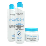  Combo Anti-queda - Shampoo Condicionador Máscara Troia Hair
