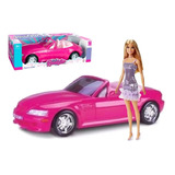 Combo Barbie Glitter + Carro Conversivel