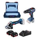 Combo Bosch Esmerilhadeira Gws 180-li + Gsb 18v-50 Com Bat