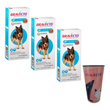 Combo Bravecto Antipulga Carrapato 3un Cães De 20a40kg