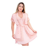 Combo Camisola Conjunto Robe Larguinha Amamentação 24 Horas