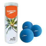 Combo Com 3 Bolas Para Frescobol Speedo Azul