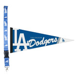 Combo Cordão + Flâmula Mlb Los Angeles Dodgers Team Name