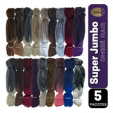 Combo De 5 Super Jumbos Ombre Hair - Cherey - 390 Gramas Cor Cores Ombre Hair