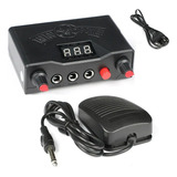 Combo Fonte Digital Tattoo Clip Cord E Pedal Pronta Entrega