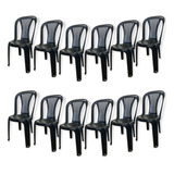 Combo Kit 12 Cadeiras Plásticas Bistrô