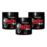 Combo Lojista: 3x Bcaa Em Pó 4:1:1 210g - Hardcore Skull