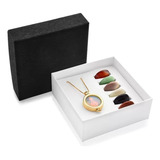 Combo Secret Coin N Sra Aparecida C/ 7 Pedras Folheado Ouro 