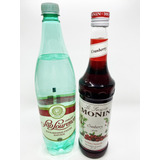 Combo Soda Italiana - Água Com Gás + Xarope Monin Cranberry