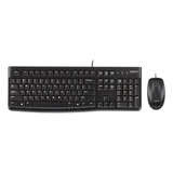 Combo Teclado E Mouse Com Fio Usb Logitech Mk120 Layout Abnt2