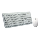 Combo Teclado E Mouse Oex Tm410 Pop Sem Fio 1600 Dpi Branco