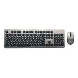 Combo Teclado E Mouse Oex Tm410 Pop Sem Fio 1600 Dpi Cinza