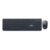 Combo Teclado E Mouse Oex Tm410 Pop Sem Fio 1600 Dpi Preto