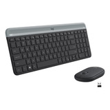 Combo Teclado E Mouse Sem Fio Mk470 Com Pilhas Logitech Cor Do Mouse Preto Cor Do Teclado Preto