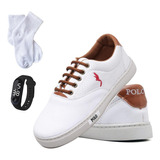 Combo Tenis Infantil Casual Polo Cano
