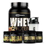 Combo Whey Beta 4 Protein 900g+ 2 Bcaa + 2 Creatina + Shaker