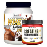 Combo Whey Gourmet Chocolate + Creatina Ganho Massa Muscular