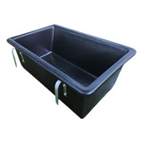 Comedouro 30 Litros Cocho Tigela De Ração Sal Pote Comida Cor Preto