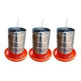 Comedouro Aves Galvanizado 3 Peças 10kg Para Ração