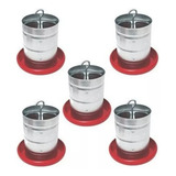 Comedouro Aves Galvanizado 5 Peças 5kg Para Ração