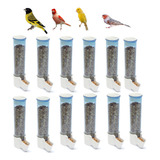 Comedouro Azul(mf) 120g Sementes Kit C/12un Aves E Passaros