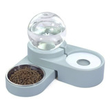 Comedouro E Bebedouro Pets Automático Sem Energia Elétrica Cor Cinza