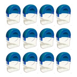 Comedouro Meia Lua Para Criadeira Canario Kit C/12un