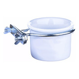 Comedouro Pote Porcelana C/ Suporte Para Pássaros Calopsita