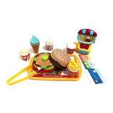 Comidinha Brinquedo Fast Food Hamburguer Caixa