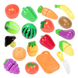 Comidinhas Crec Frutas Legumes Facas Tabua Corte Infantil Ark Toys