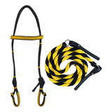 Comjunto Cabeçada Poli Com Rédea Para Cavalos De Lã Torcida