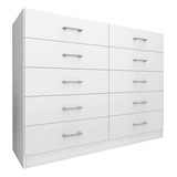 Comoda Casal 10 Gavetas Branco