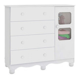 Cômoda De Bebê Infantil Uli 1 Porta Branco Carvalho 100%mdf