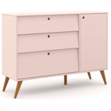 Cômoda Infantil Com Porta Retro Gold Rose Eco Wood Matic