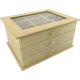 Cômoda Porta Jóias Caixa Porta Biju Com Gaveta Mdf 