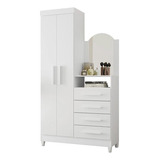 Cômoda Quarto De Casal Com Painel 4 Gavetas E 2 Portas Duna 