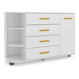 Cômoda Quarto Infantil Bebê Com Cantoneira Lorena Phoenix