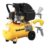 Compressor De Ar 2,0 Hp 20 Litros Kit Multiuso Cp8022 Tekna Cor Amarelo 220v