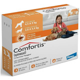 Comprimido Antiparasitário Para Pulga Elanco Comfortis Para Cão Y Gato Cor Laranja