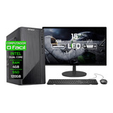 Computador Fácil Completo Dual-core 4gb Ssd 120gb Monitor 15