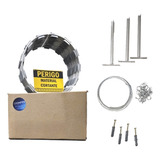 Concertina Cerca 30 Cm + Kit Instalação 05 Metros 