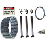 Concertina Rolo Kit Completo Para Muro Portão Cerca 30cm-50m