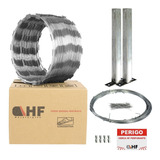 Concertina/ouriço 30cm 05 Metros Simples + Kit Galvanizada