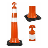 Cone Balizador De Tráfego Rodovia Semiflexível Refletivo