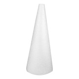Cone Isopor Branco Maciço 9,5cm De Altura Pacote 50 Unidades